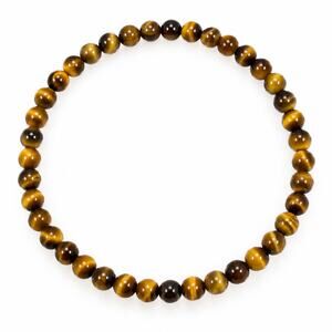 4MM Yellow Tigers Eye Bracelet